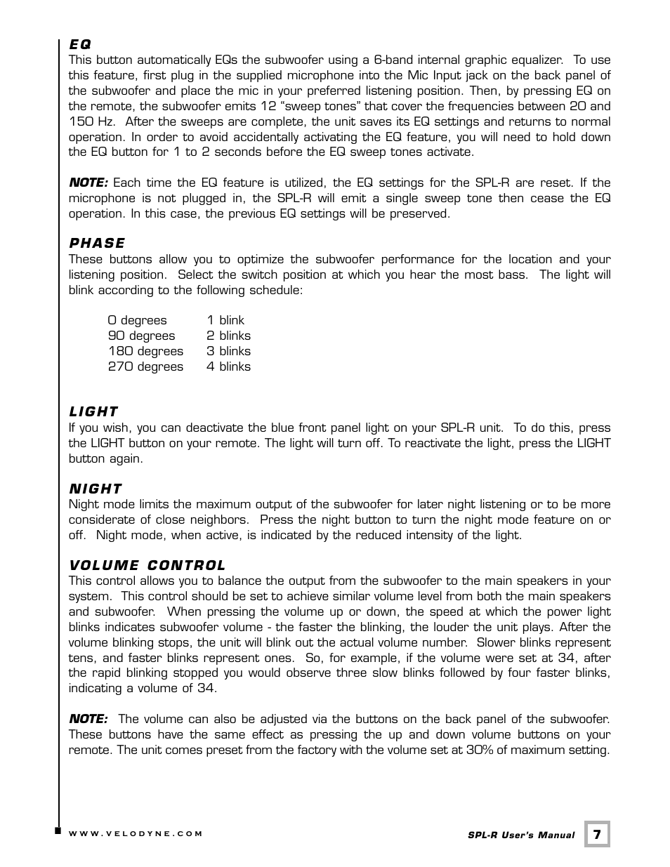 Velodyne Acoustics Velodyne SPL-R Series SPL-1500R User Manual | Page 10 / 17