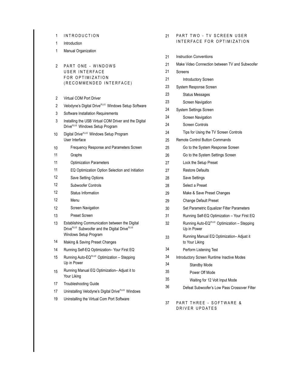 Velodyne Acoustics DIGITAL DRIVEPLUS DD-18+ User Manual | Page 2 / 40