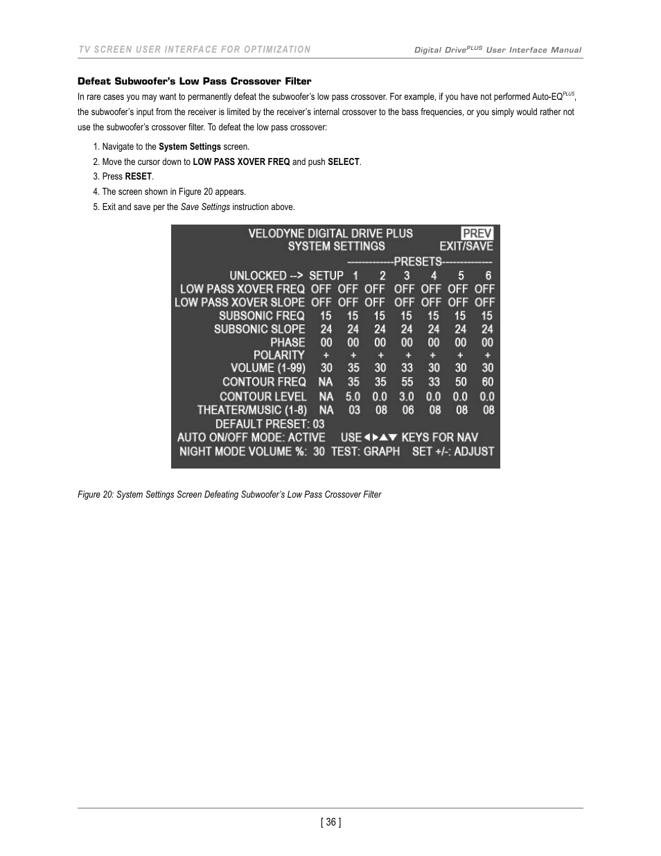 Velodyne Acoustics DIGITAL DRIVEPLUS DD-18+ User Manual | Page 38 / 40