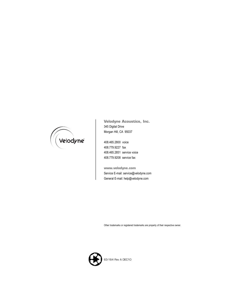 Velodyne Acoustics DIGITAL DRIVEPLUS DD-18+ User Manual | Page 40 / 40