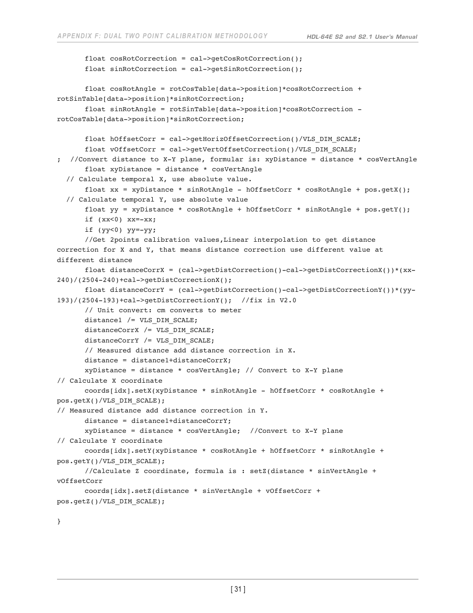 Velodyne Acoustics HDL-64E S2 User Manual | Page 34 / 43