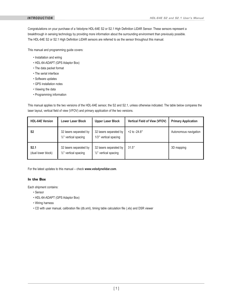 Velodyne Acoustics HDL-64E S2 User Manual | Page 4 / 43