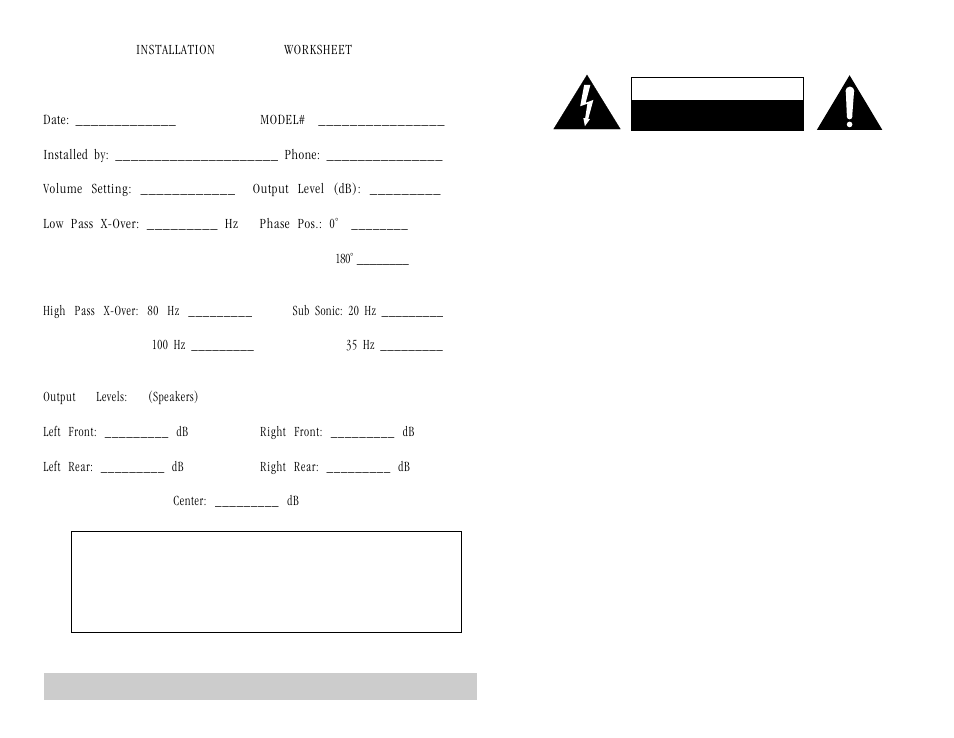 Important safety instructions, Caution | Velodyne Acoustics HGS 10 User Manual | Page 3 / 10