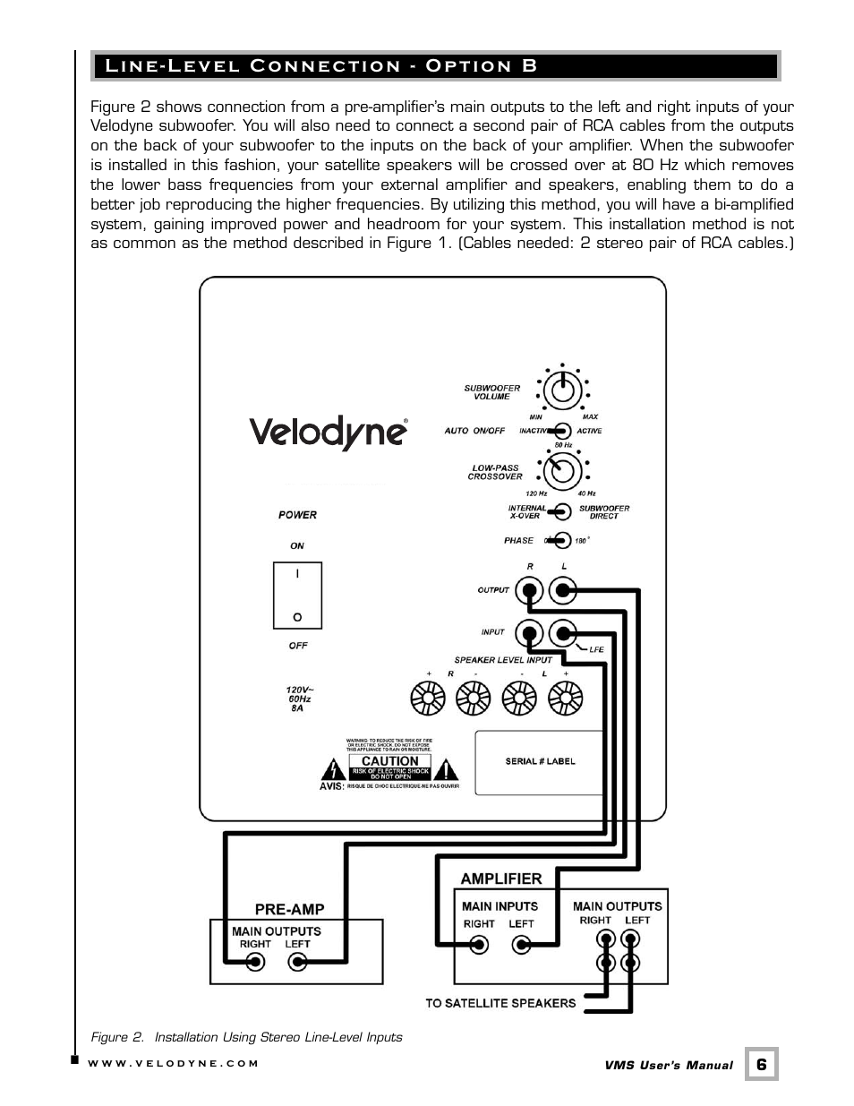 Velodyne Acoustics SUBWOOFER VMS-8 User Manual | Page 9 / 16