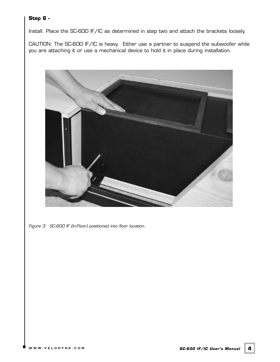 Velodyne Acoustics SUBCONTRACTOR SC-600 IF/IC User Manual | Page 7 / 13