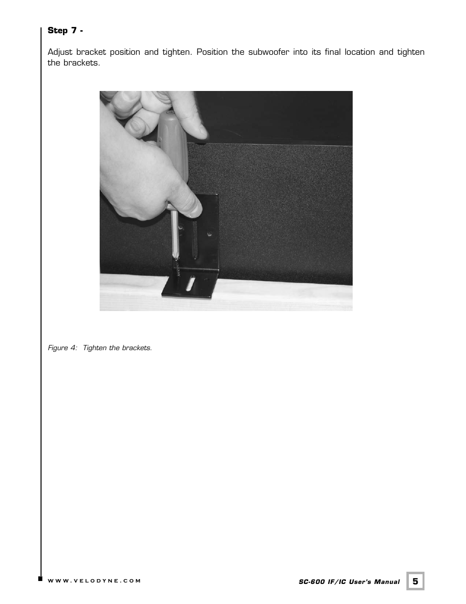 Velodyne Acoustics SUBCONTRACTOR SC-600 IF/IC User Manual | Page 8 / 13