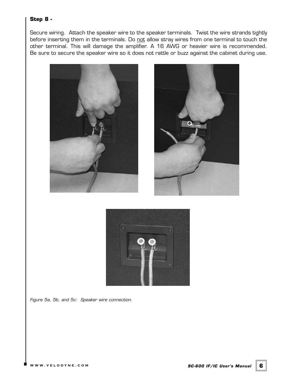 Velodyne Acoustics SUBCONTRACTOR SC-600 IF/IC User Manual | Page 9 / 13