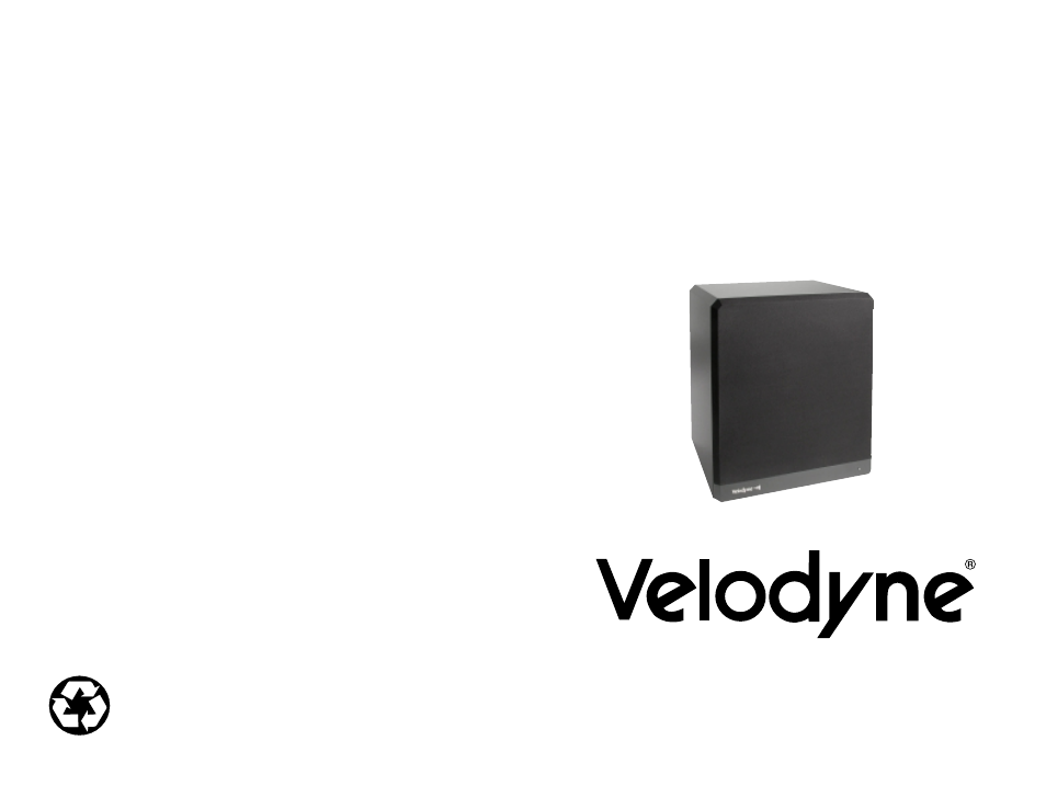 Velodyne Acoustics HGS-15 THX User Manual | 10 pages