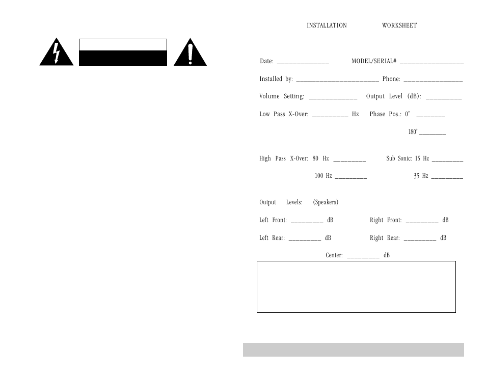 Important safety instructions, Caution | Velodyne Acoustics HGS-15 THX User Manual | Page 2 / 10