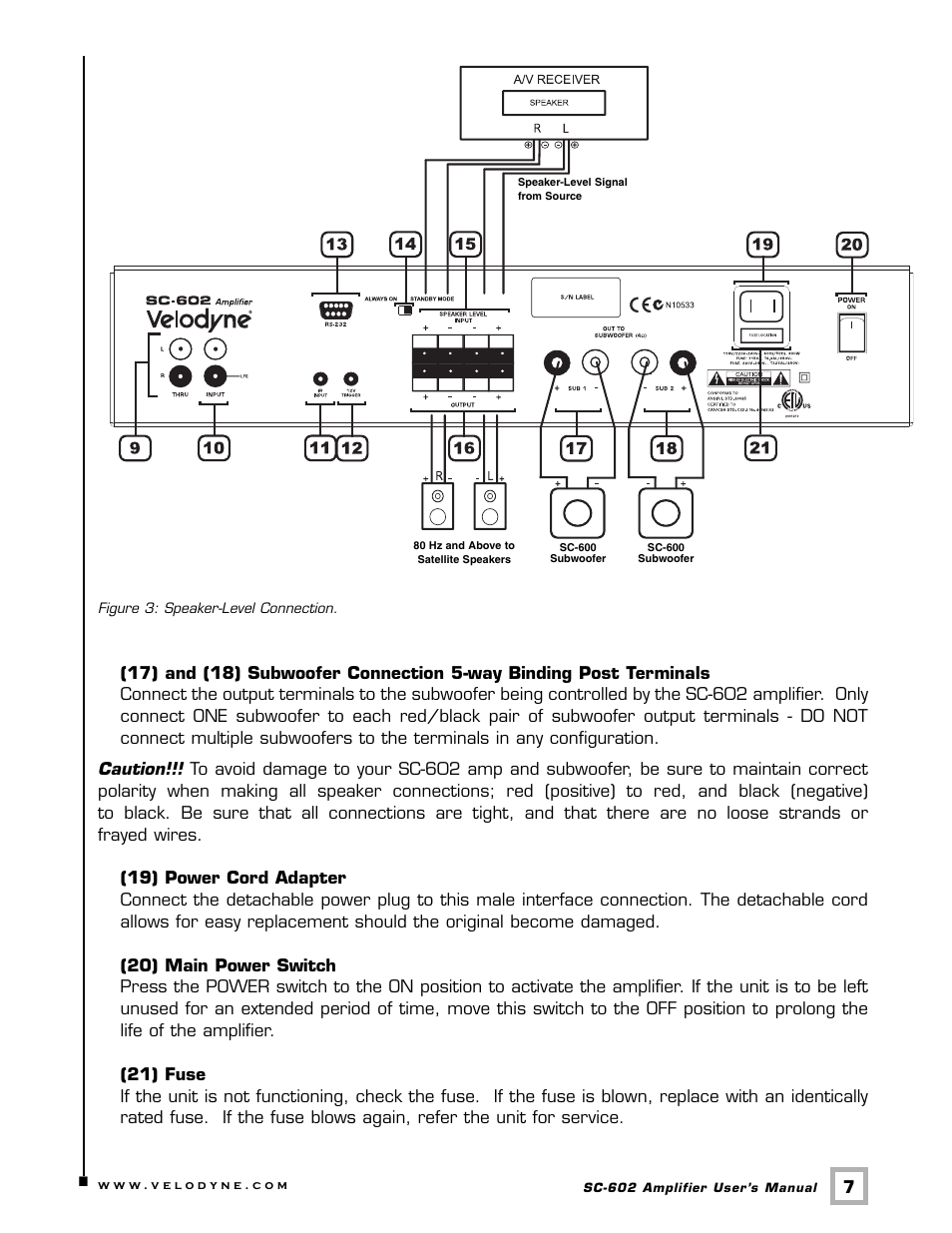 Velodyne Acoustics VELODYNE SUBCONTRACTOR (SC) SERIES SC-602 User Manual | Page 10 / 24