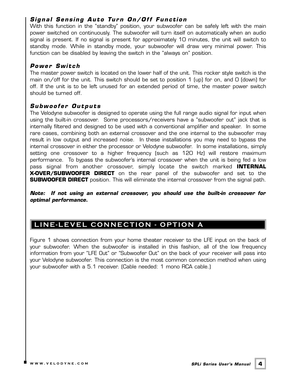 Velodyne Acoustics SPLI SERIES SPL-1000I User Manual | Page 7 / 16