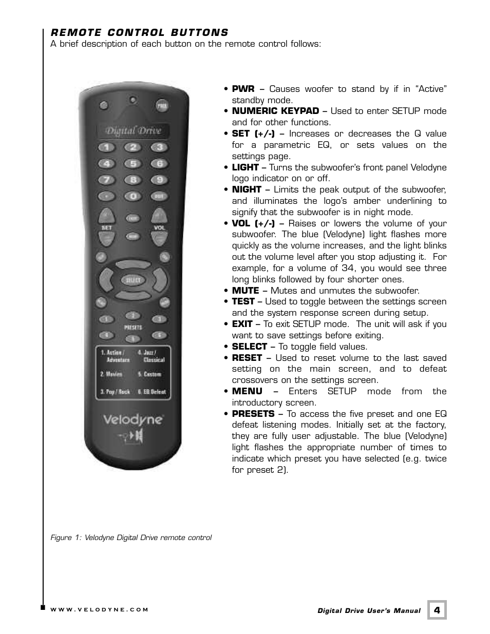 Velodyne Acoustics Digital Drive User Manual | Page 10 / 57