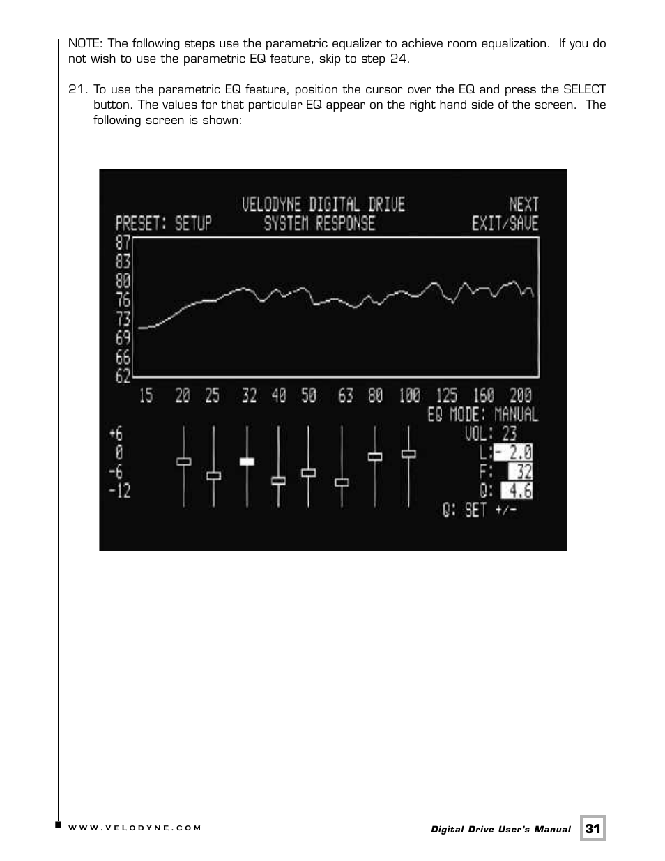 Velodyne Acoustics Digital Drive User Manual | Page 37 / 57