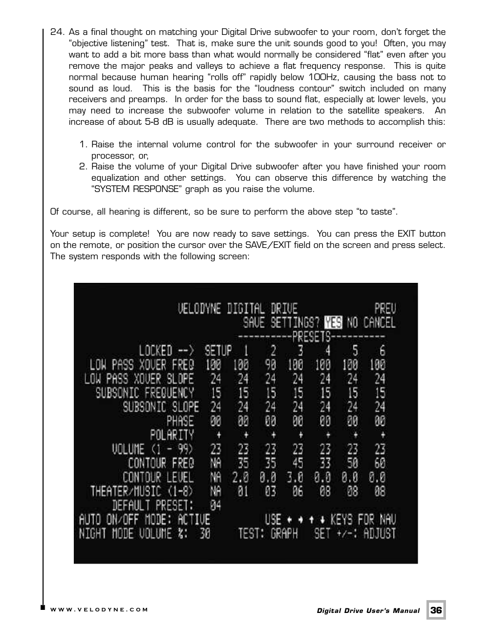 Velodyne Acoustics Digital Drive User Manual | Page 42 / 57