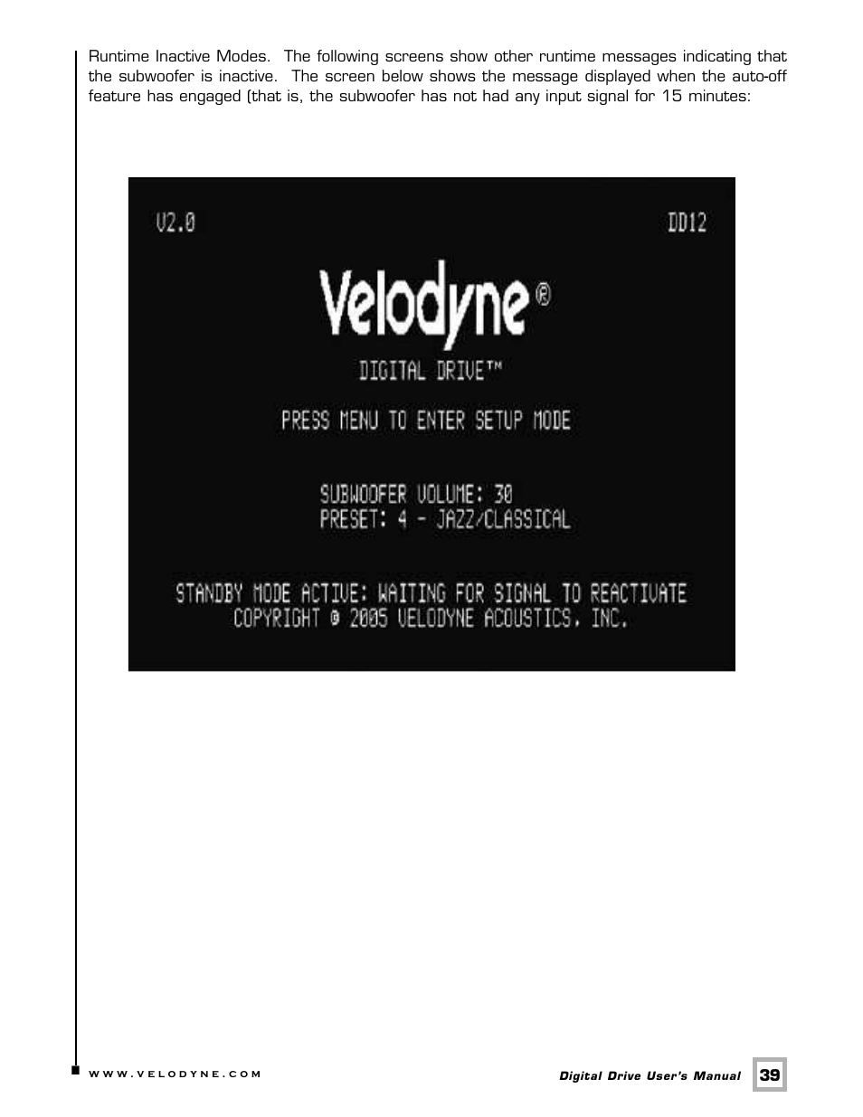 Velodyne Acoustics Digital Drive User Manual | Page 45 / 57