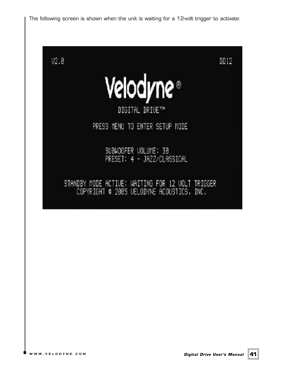 Velodyne Acoustics Digital Drive User Manual | Page 47 / 57