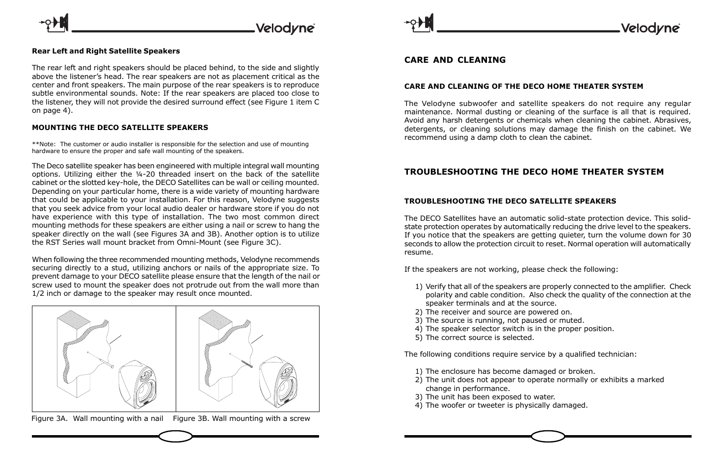 Velodyne Acoustics DECO User Manual | Page 8 / 12