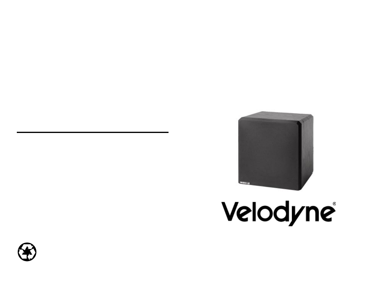 Velodyne Acoustics HGS-12X User Manual | 19 pages