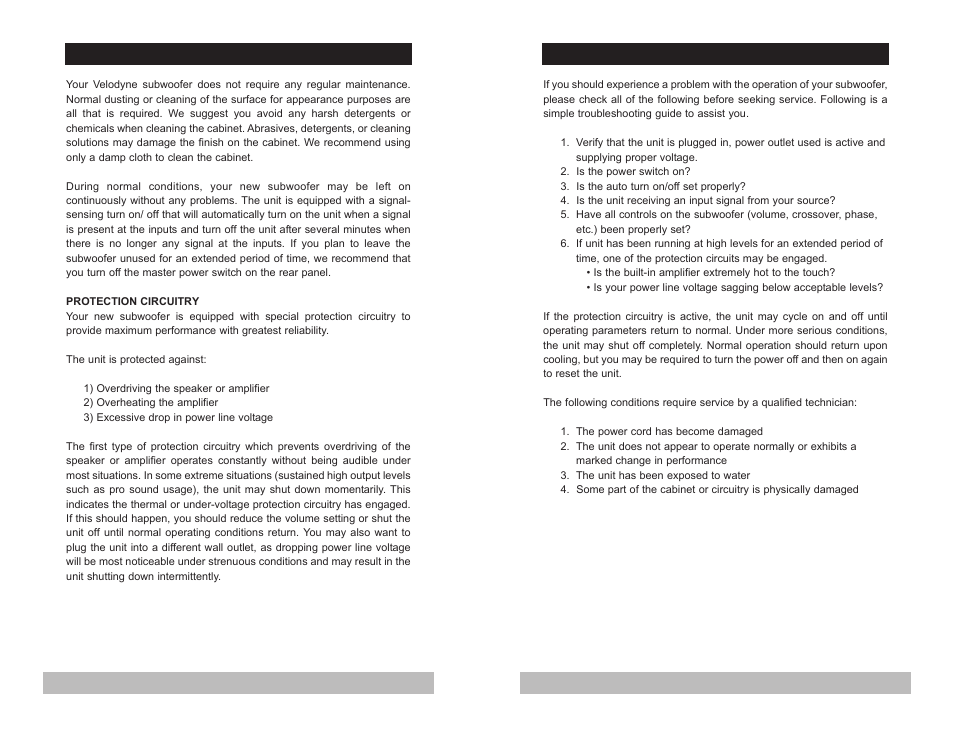 Velodyne Acoustics MiniVee Audio/Video Subwoofer System User Manual | Page 7 / 9