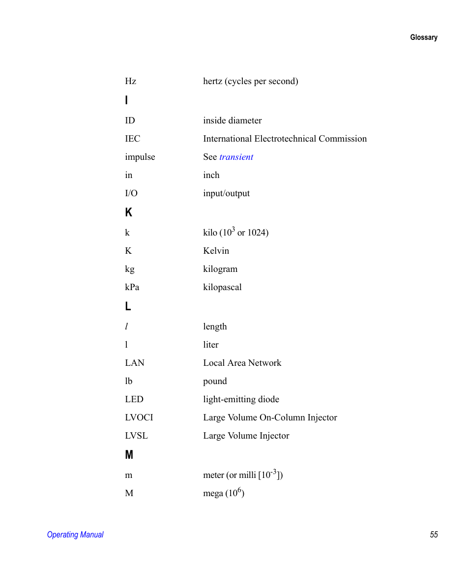 Valco electronic Valve Oven User Manual | Page 55 / 62