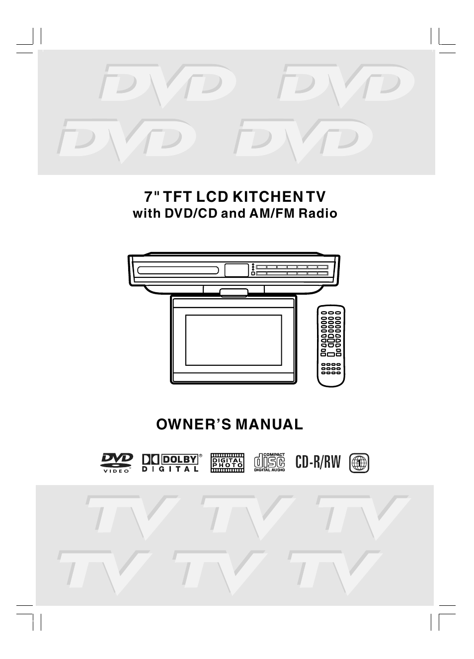 Venturer LCD Kitchen TV User Manual | 32 pages