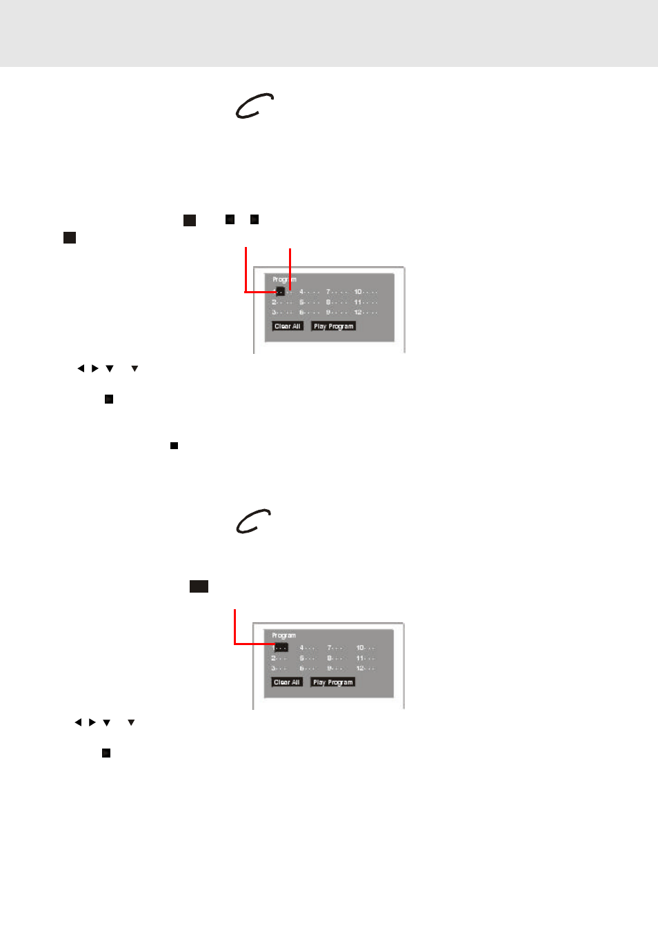 Title / chapter programmed playback, Track programmed playback | Venturer KTS230 User Manual | Page 22 / 34