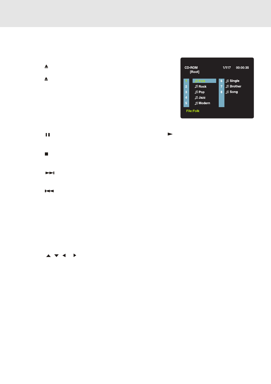 Playing mp3 and picture file disc, Playing a mp3 file disc, On-screen display | Venturer STS91 User Manual | Page 26 / 39