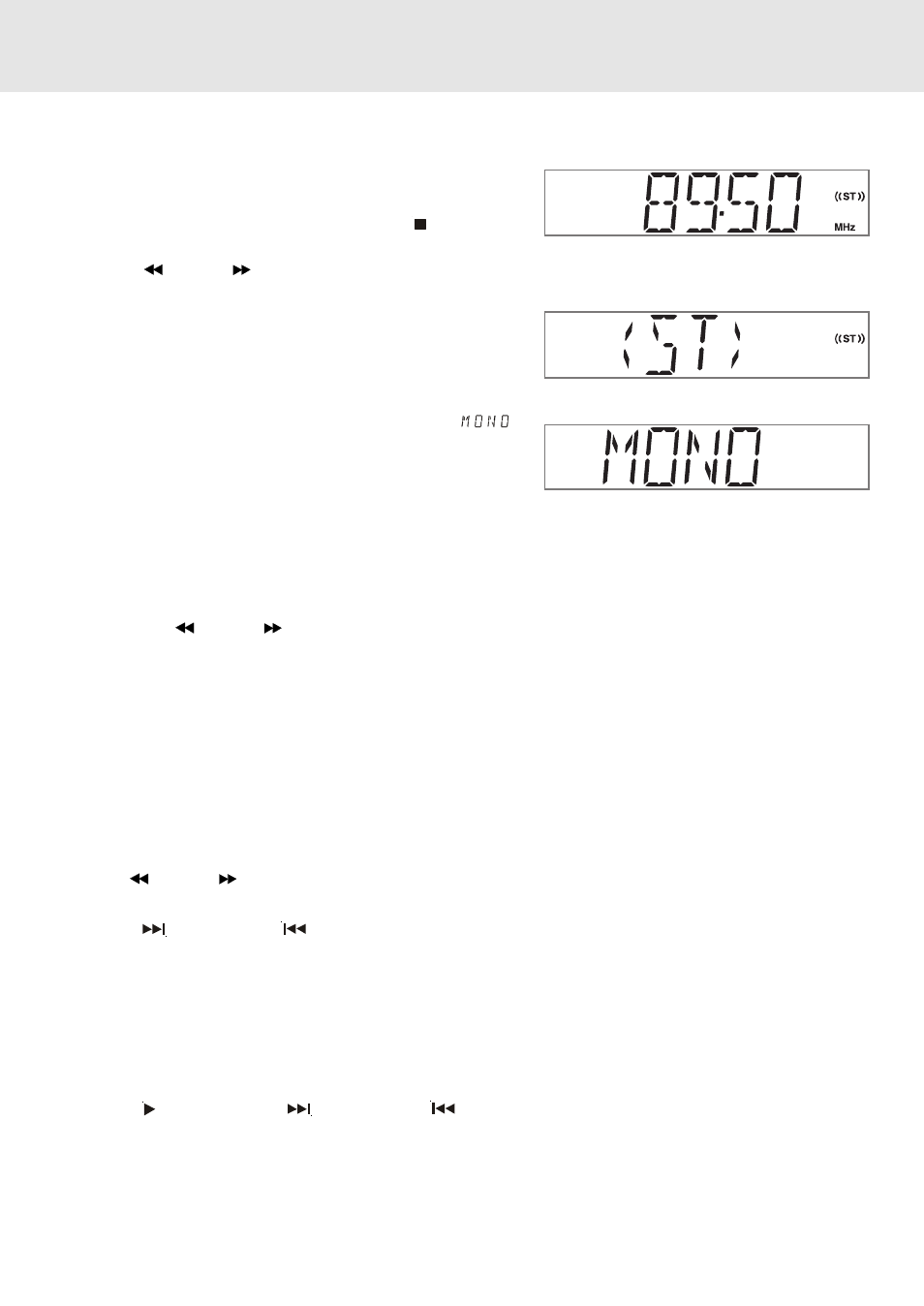 Radio operation, Tuning into a station manually, Presetting stations | Tuning into a preset station, Fm stereo, Weak fm stations | Venturer STS91 User Manual | Page 36 / 39