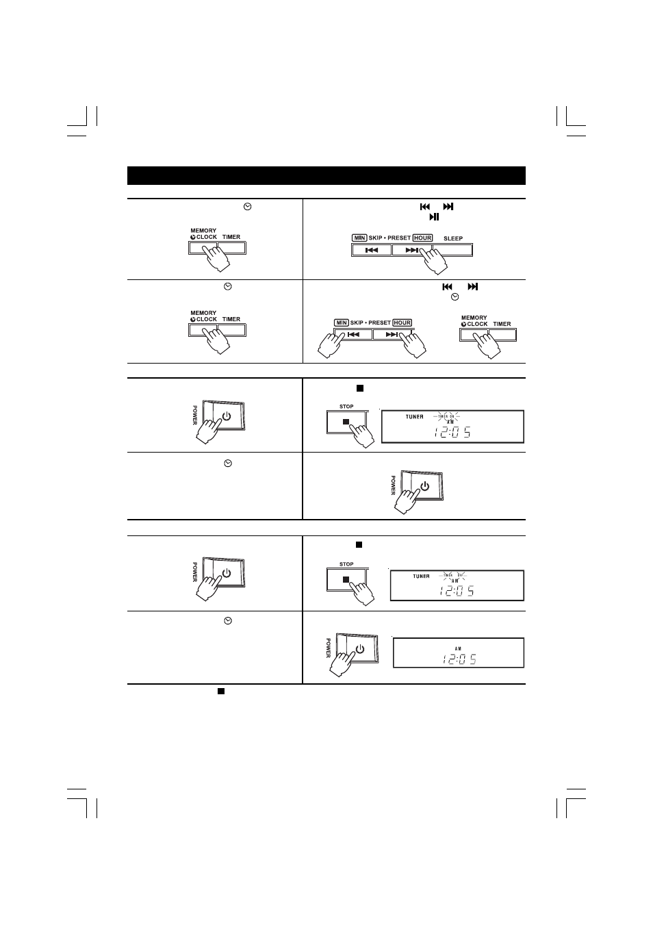 Setting the clock | Venturer CD2088 User Manual | Page 8 / 19
