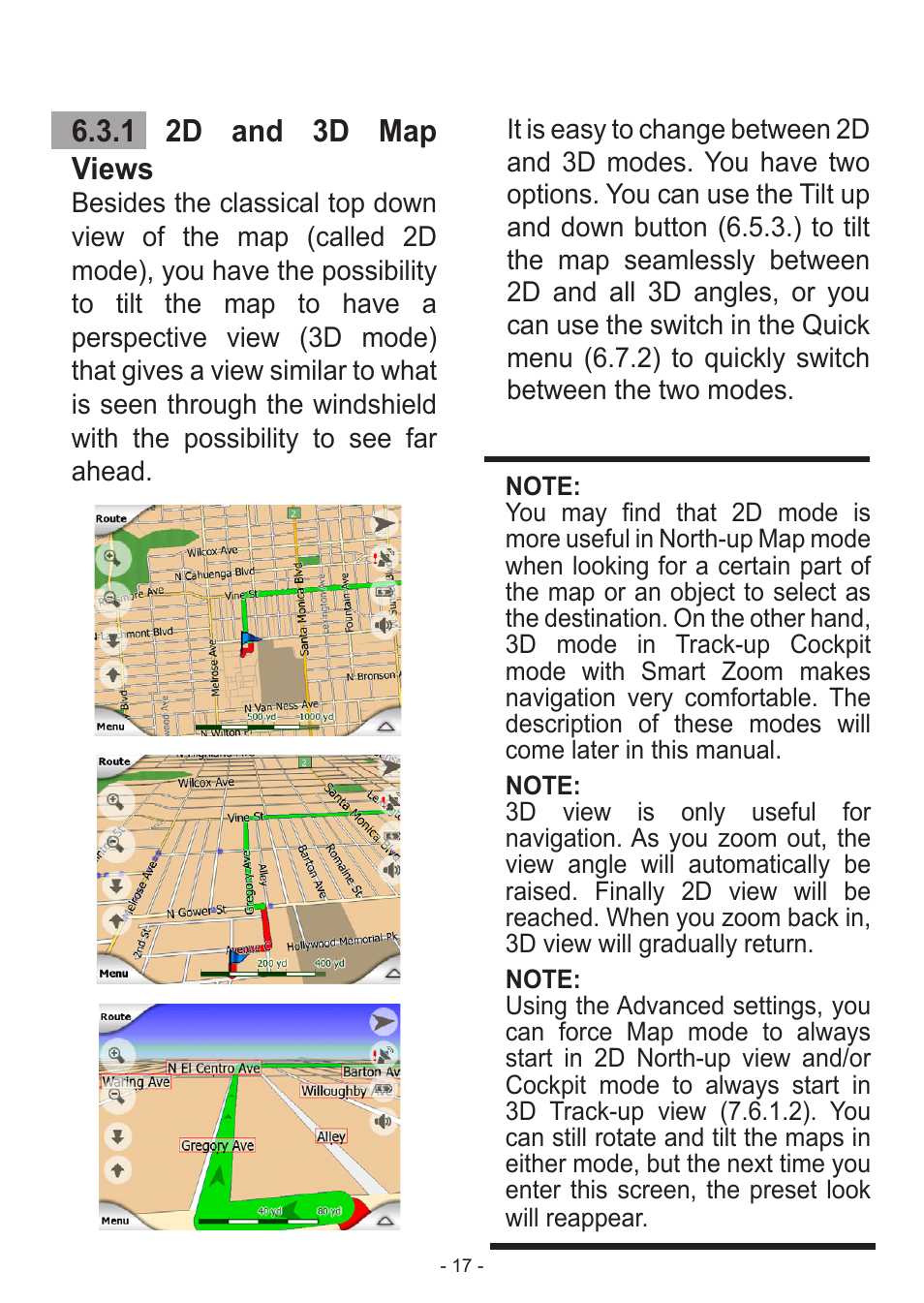 1 2d and 3d map views | Venturer HPS9308 User Manual | Page 17 / 100