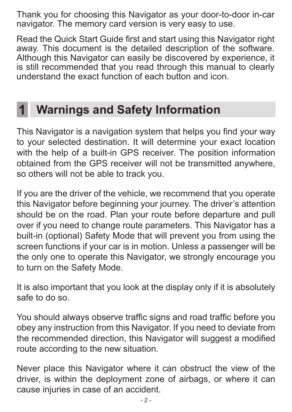 Warnings and safety information | Venturer HPS9308 User Manual | Page 2 / 100