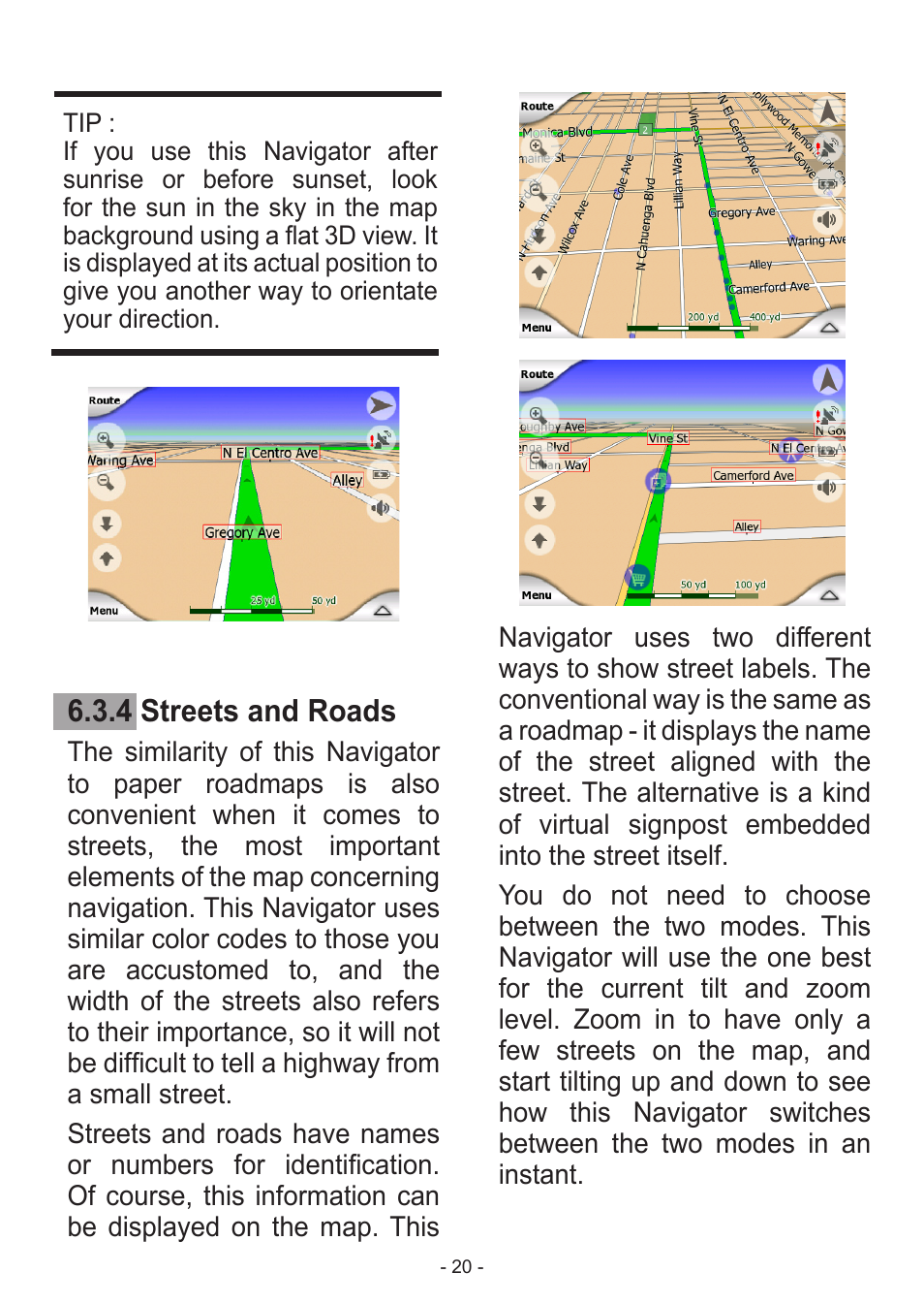 4 streets and roads | Venturer HPS9308 User Manual | Page 20 / 100