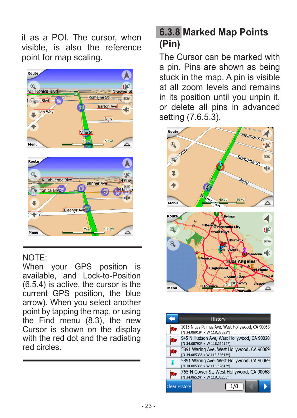 8 marked map points (pin) | Venturer HPS9308 User Manual | Page 23 / 100