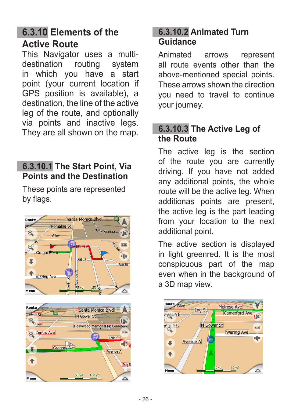 10 elements of the active route | Venturer HPS9308 User Manual | Page 26 / 100