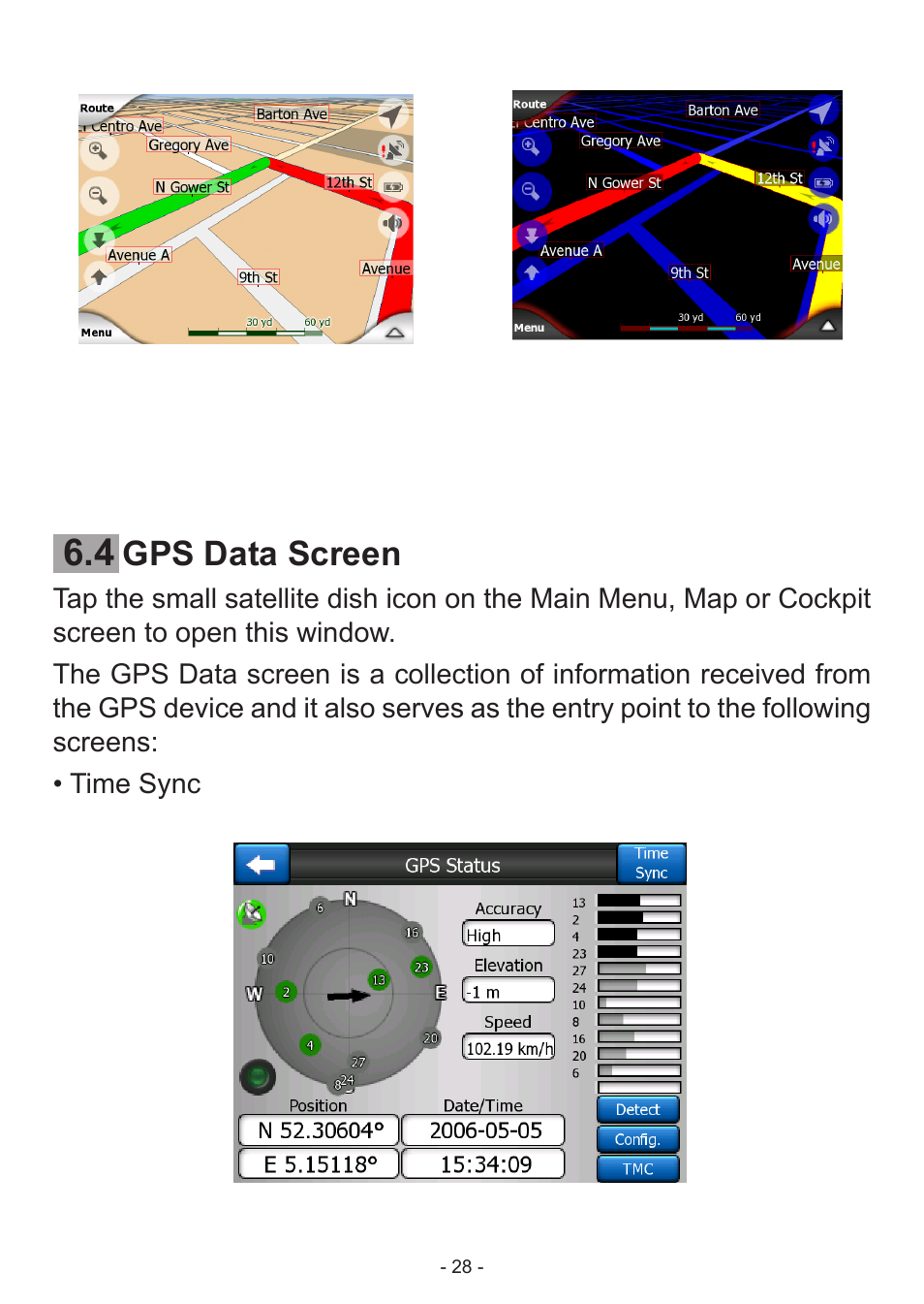 Gps data screen | Venturer HPS9308 User Manual | Page 28 / 100