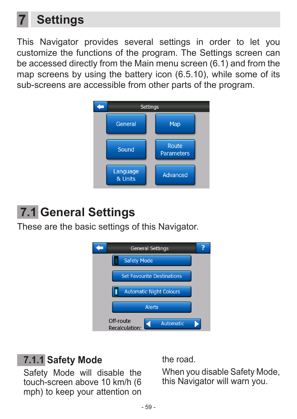 Settings, 1 general settings | Venturer HPS9308 User Manual | Page 59 / 100