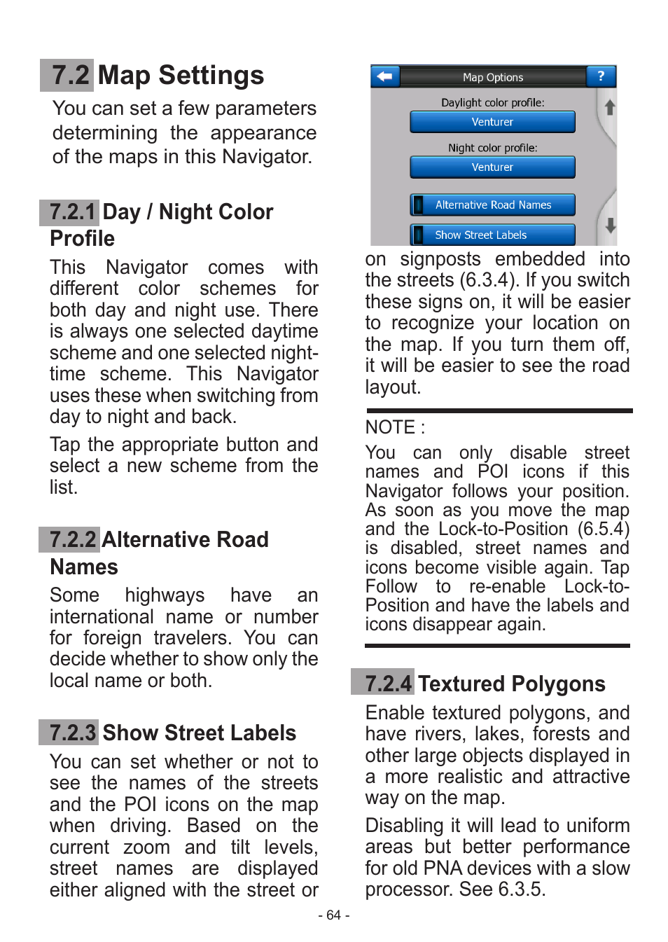2 map settings | Venturer HPS9308 User Manual | Page 64 / 100