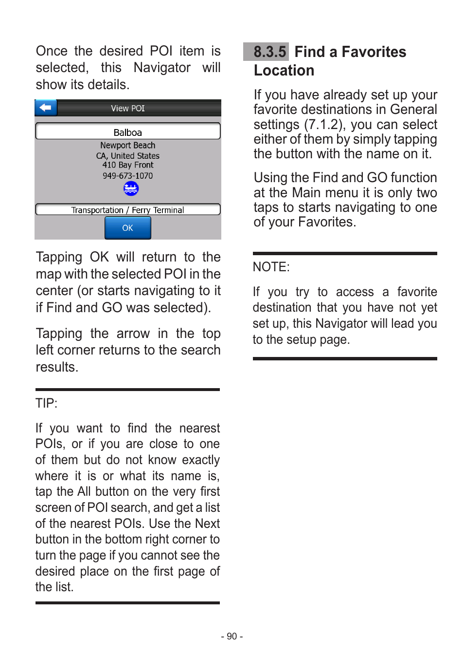 5 find a favorites location | Venturer HPS9308 User Manual | Page 90 / 100