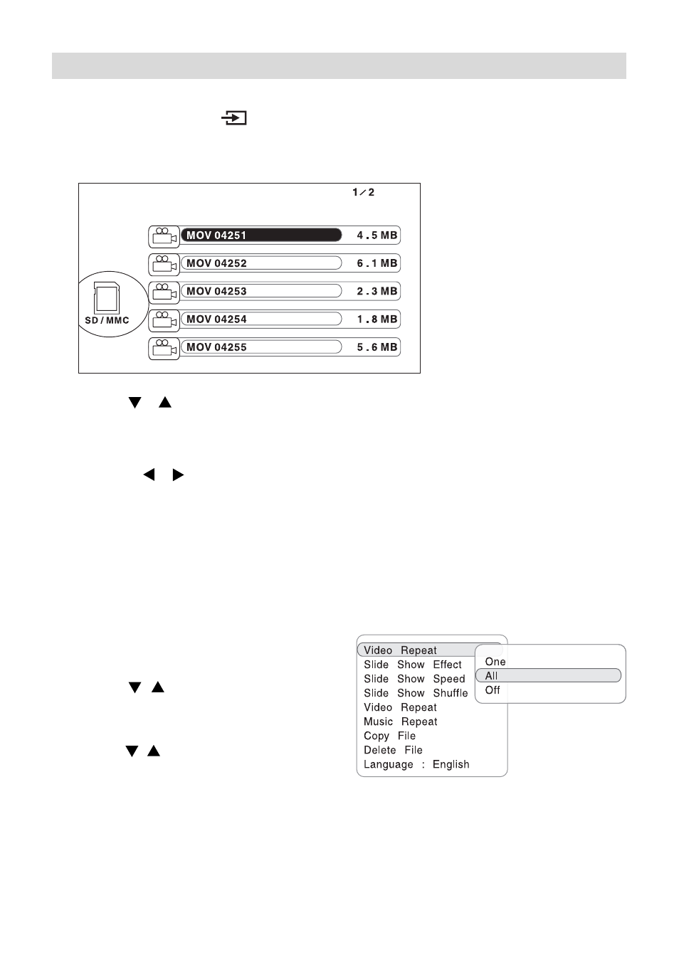 Watching video files | Venturer VPF810DL-CHER User Manual | Page 14 / 16