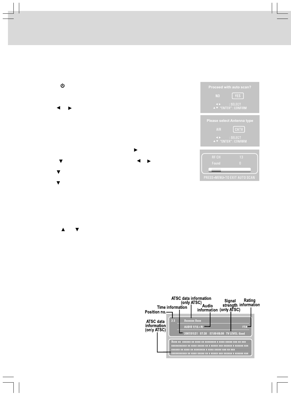 Using the tv, Manual searching for tv channels, Watching television | Venturer KLV39120 User Manual | Page 25 / 32