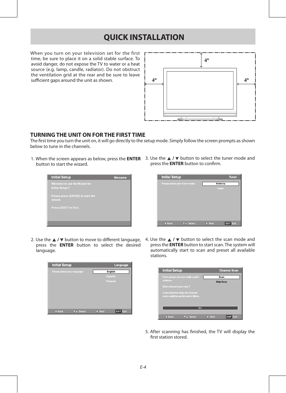 Quick installation | Venturer PDV28420C User Manual | Page 5 / 27