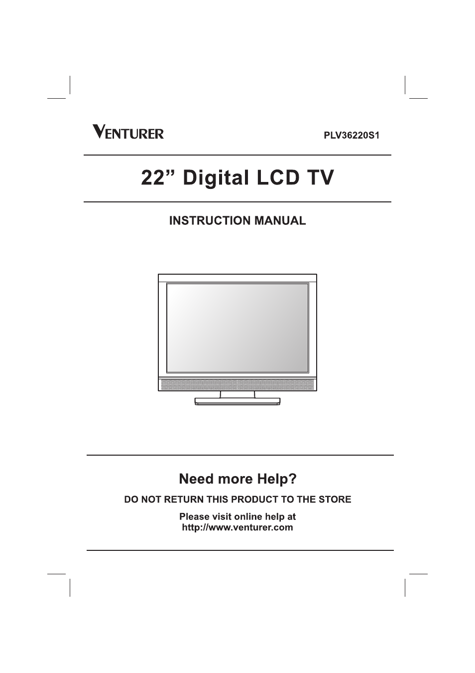 Venturer PLV36220S1 User Manual | 20 pages