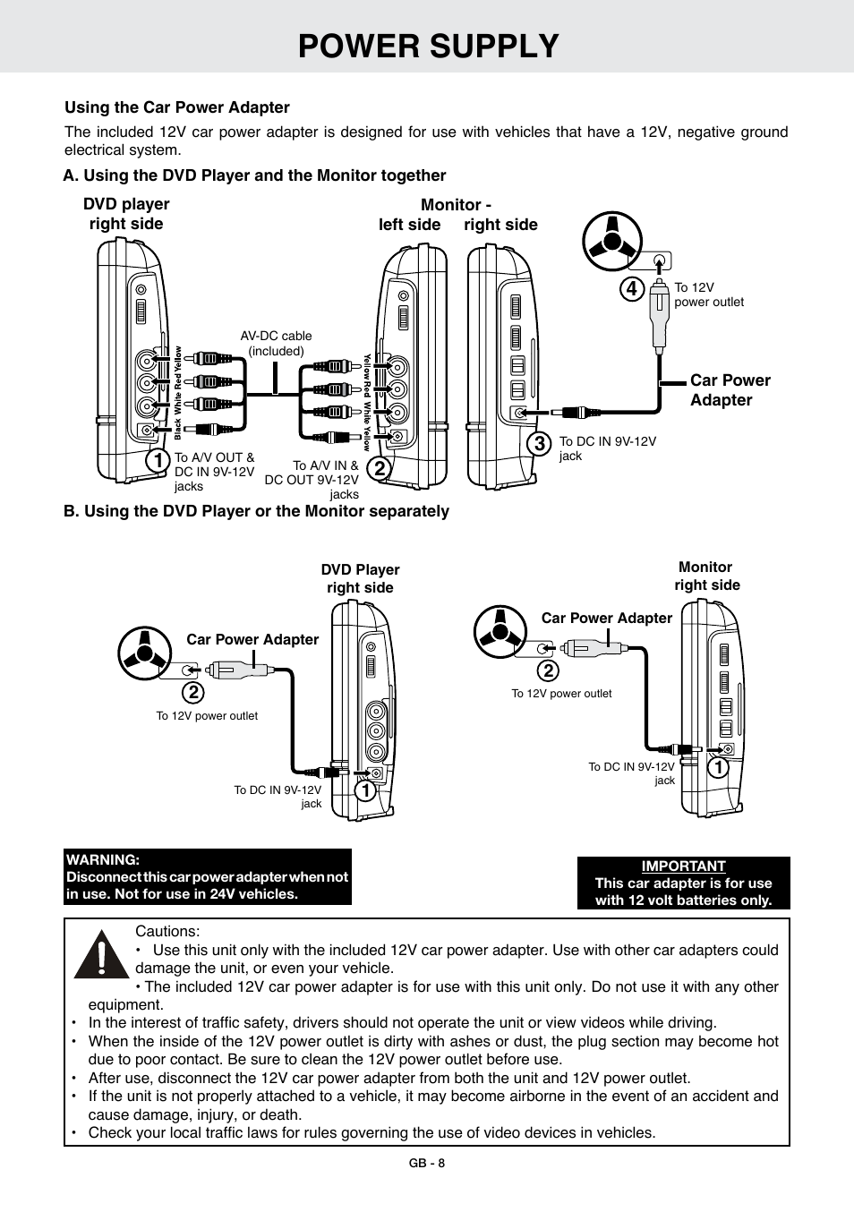 Power supply | Venturer GB - 1 User Manual | Page 9 / 24
