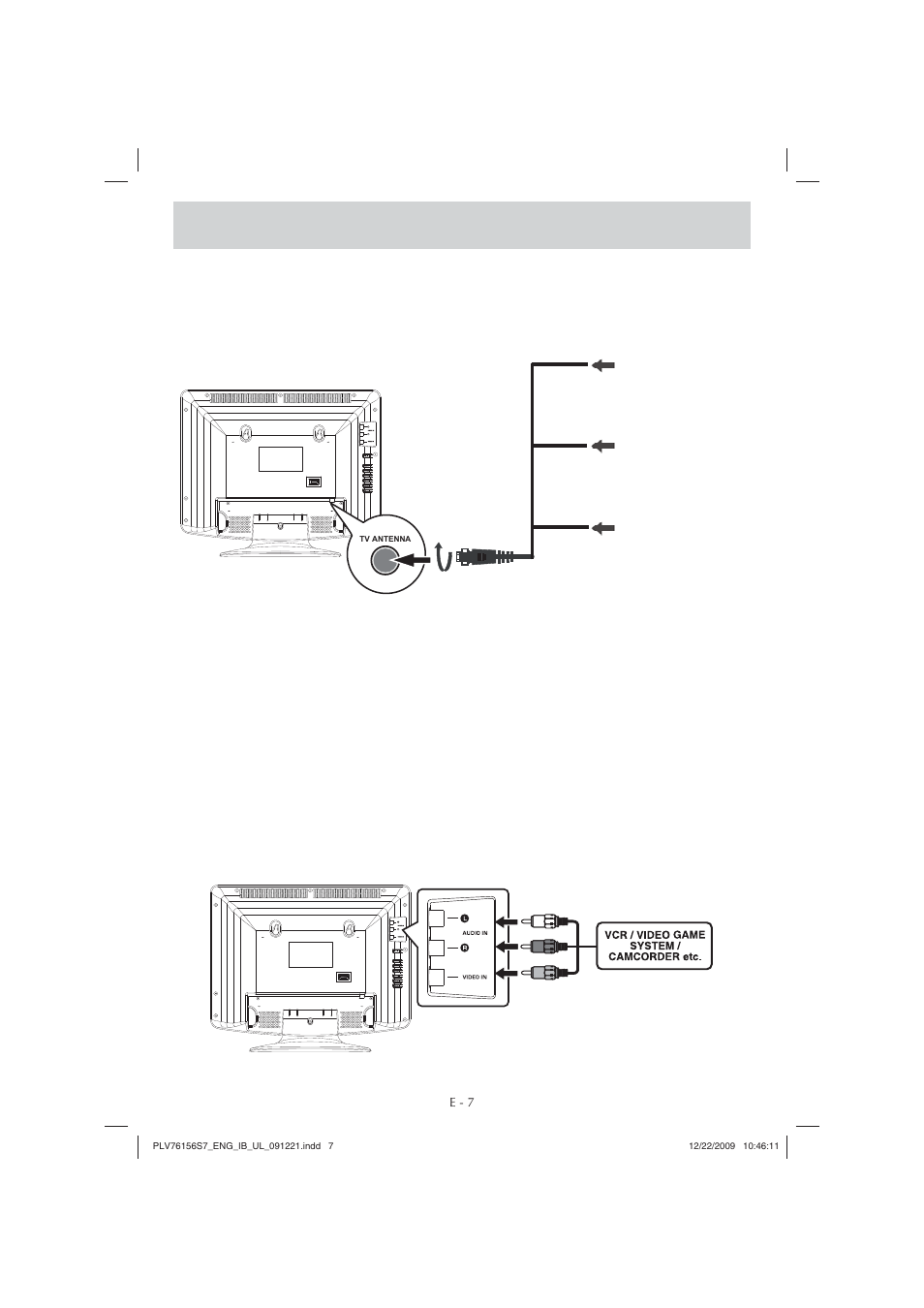 Connections | Venturer 15" LCD TV PLV7615H User Manual | Page 8 / 16