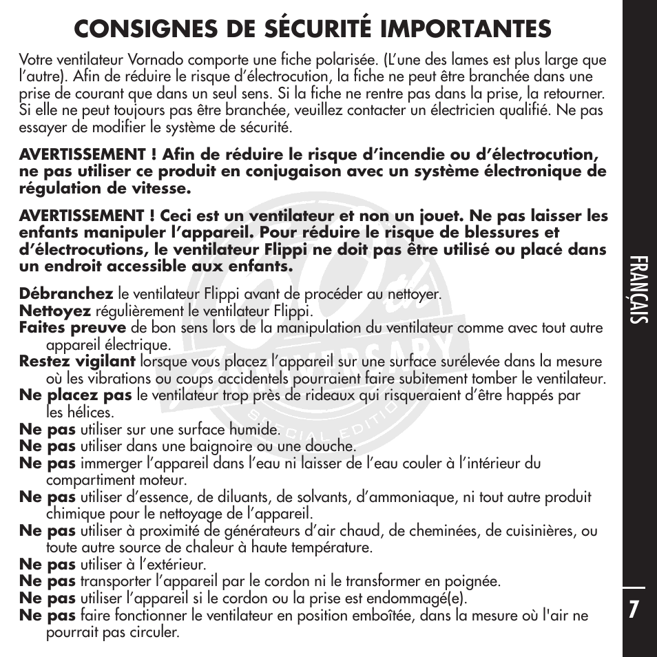 Vornado Flippi User Manual | Page 7 / 16