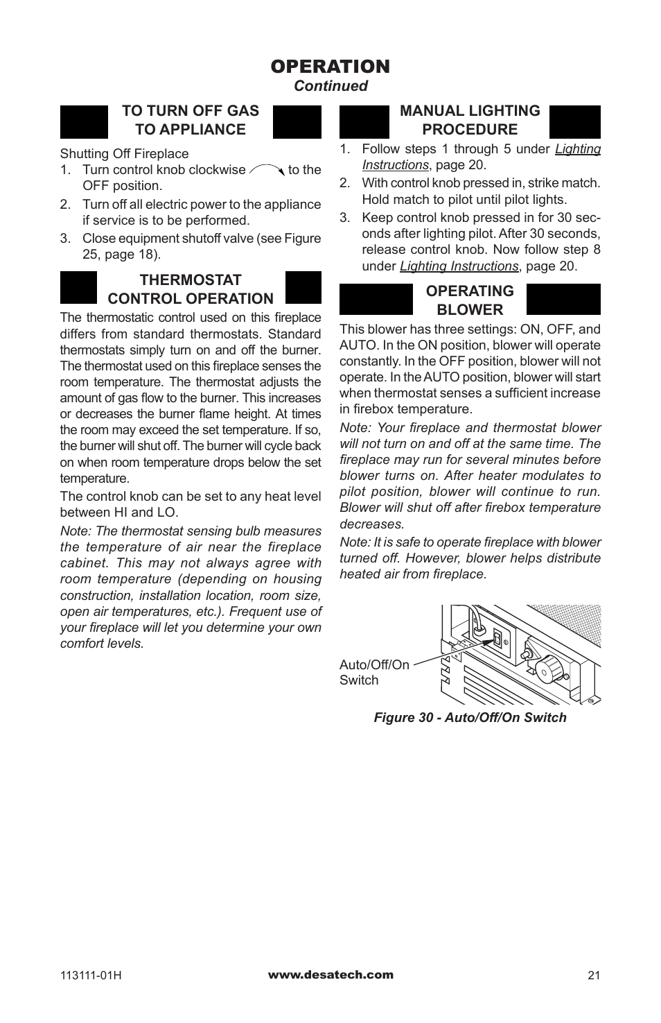 Operation | Vanguard VMH26TNC User Manual | Page 21 / 32