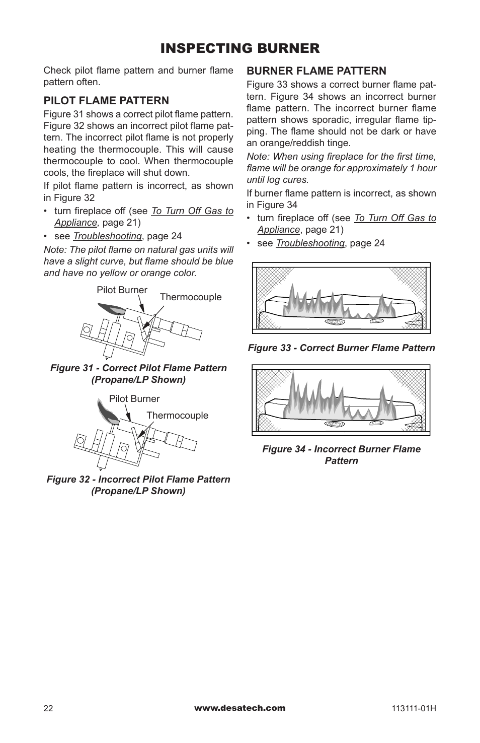 Inspecting burner | Vanguard VMH26TNC User Manual | Page 22 / 32
