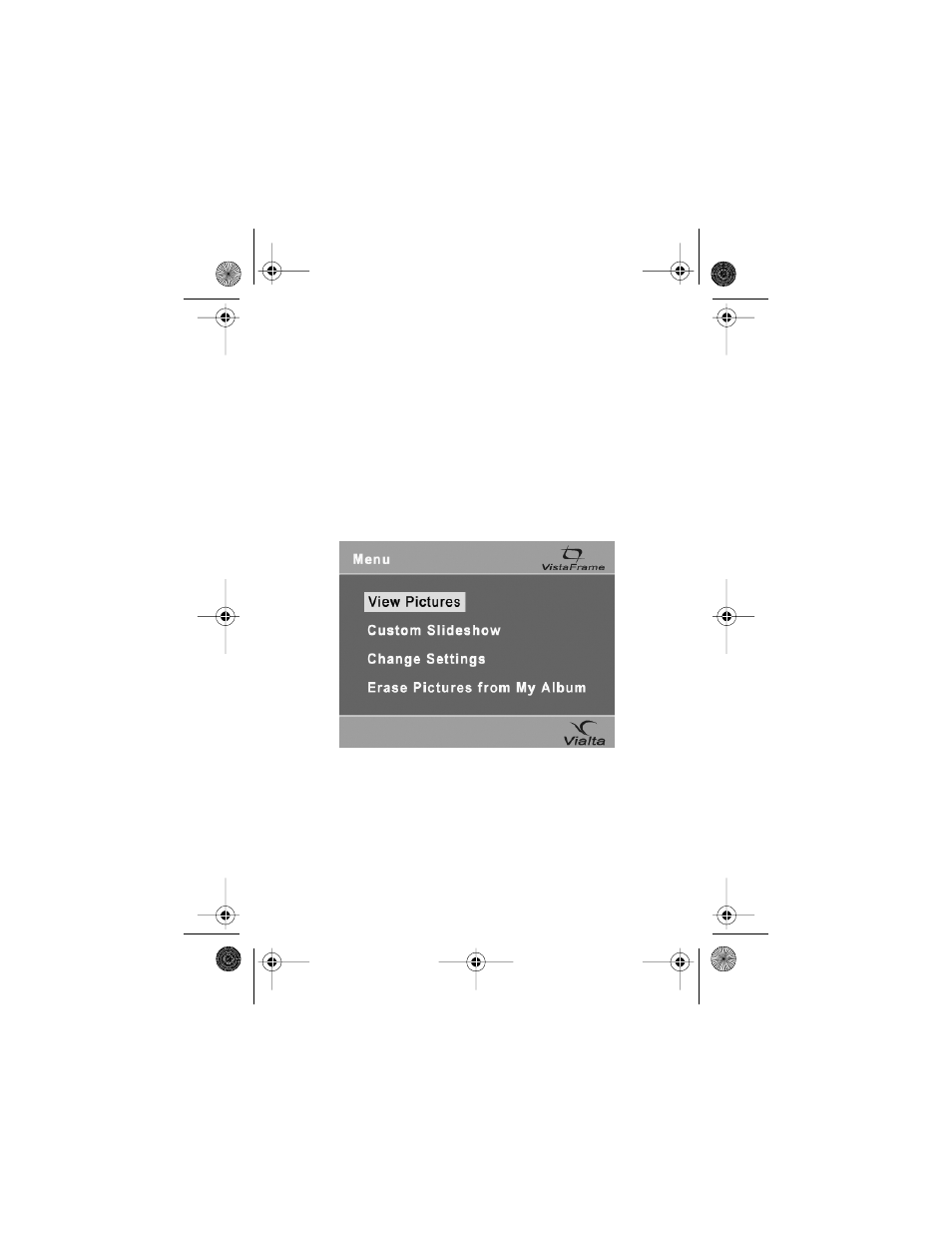 Heading 2 - power button, Heading 2 - menu button, Heading 2 - save button | Power button menu button save button | Vialta VISTAFRAME VF-100 User Manual | Page 11 / 42