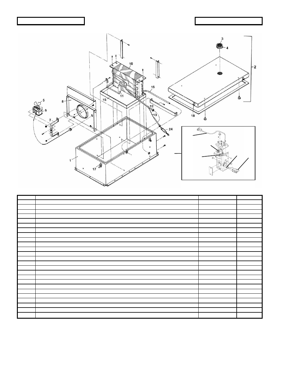 Figure 6-3 one section refrigerator components, Electrical box assembly | Victory Refrigeration V-Series User Manual | Page 30 / 42