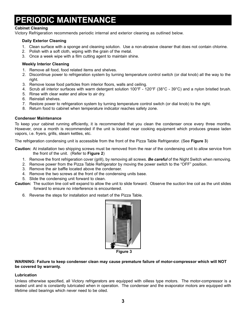 Periodic maintenance | Victory VPT-119-NS User Manual | Page 6 / 13